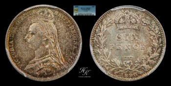6 Pence 1890 Victoria Second Portrait PCGS MS65 Great Britain