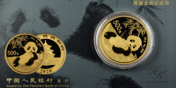 500 yuan Gold Panda BU in coincard