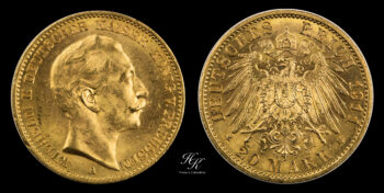 20 Mark 1911 A Wilhelm II Prussia German States – Germany