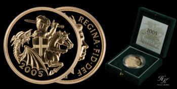 5 Pound 2005  BU quintuple sovereign Elizabeth Great Britain
