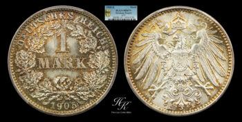 1 Mark 1905 E PCGS MS67+  Germany