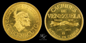 5 Bolivares “Caciques de Venezuela ” gold coin Venezuela