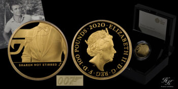 100 Pounds 2020 Proof James Bond 3rd coin “Shaken not Stirred” Great Britain