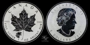 5 Dollars 2017 1 oz silver coin “Maple leaf” Canada