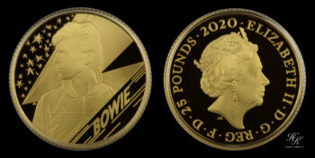 25 pounds 2020 1/4 oz proof gold coin “David Bowie – Music Legends” Great Britain
