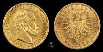 20 Mark 1875 A “Wilhelm I ” Prussia