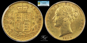 Sovereign 1884 Melbourne “Shield – Victoria” PCGS MS63 Australia