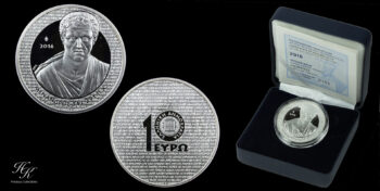 10 Euro 2016 silver proof coin Menandros Greece