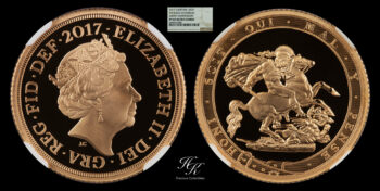 Gold Sovereign 2017 NGC PR69 ULTRA CAMEO Great Britain