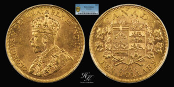 10 Dollars 1912 “George IV” PCGS MS63 Canada