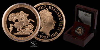 Piedfort (DOUBLE THICKNESS) Gold Proof Sovereign 2017 Great Britain