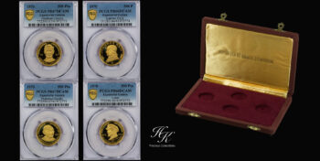 500 Pesetas Guineanas proof gold set of 1970 (PCGS GRADED) Guinea