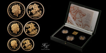 3 coin proof Gold Sovereign Set 2000  Great Britain