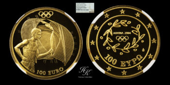 100 euros 2004 “RETURN CEREMONY” NGC PF69 ULTRA CAMEO Greece