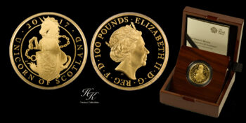 100 Pounds 2017 Proof Gold Queen’s Beast “Unicorn Of Scotland” 1 oz  Great Britain
