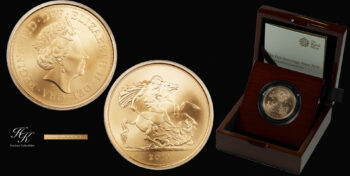 5 Pound 2019 Matte BU quintuple sovereign Elizabeth Great Britain