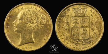 Gold Sovereign 1869 “Victoria – Shield ” Great Britain
