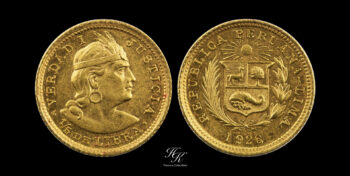 2 Soles (1/5 Libra) 1926 Peru