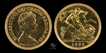 Half gold sovereign 1982 “Elizabeth II” Great Britain