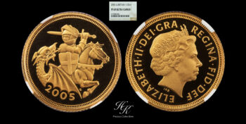 Gold Proof half (1/2) sovereign  2005 NGC PF69 ULTRA CAMEO “Elizabeth” Great Britain