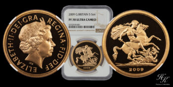 5 Pound 2009 Proof quintuple sovereign NGC PF70 ULTRA CAMEO Elizabeth Great Britain