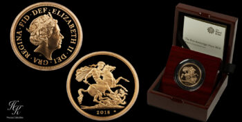 5 Pounds Gold coin (Quintuple sovereign) BU 2018 “Elizabeth” Great Britain