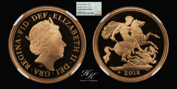Gold proof sovereign 2018 NGC PF68 ULTRA CAMEO “Elizabeth” Great Britain