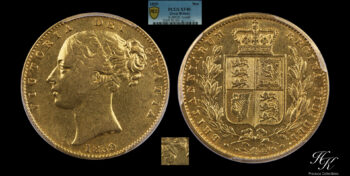 Gold Sovereign 1859 ANSELL PCGS XF40 “Victoria” Great Britain