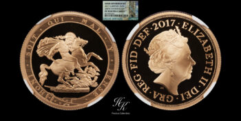 2 Pounds (DOUBLE GOLD SOVEREIGN) 2017 NGC PF70 ULTRA CAMEO Great Britain
