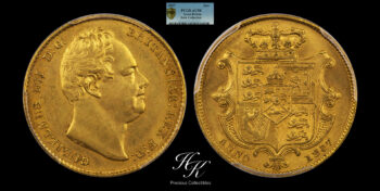 Gold Sovereign 1837 William IV PCGS AU58 Great Britain