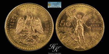 50 pesos 1946 Centenario PCGS MS65 Mexico