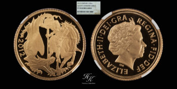 Gold half sovereign 2012 “Elizabeth” NGC pf70 ultra cameo Great Britain