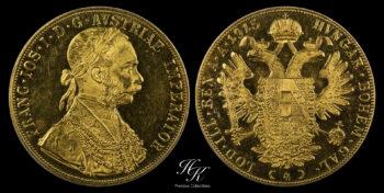 Gold 4 Ducats coin 1915  “Franz Joseph” Austria