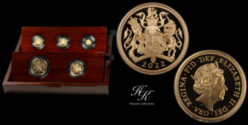 The Gold Sovereign 2022 Five Coin Gold Proof Set Great Britain