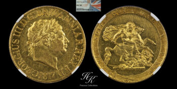 Gold sovereign 1817 “George III” NGC AU58 Great Britain