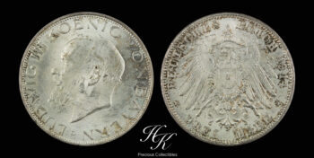 Silver 3 Mark 1914 D “Ludwig III”   Germany