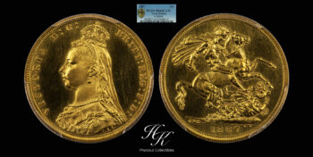 Gold proof sovereign 1887 “VICTORIA” PCGS PR63 CAMEO Great Britain
