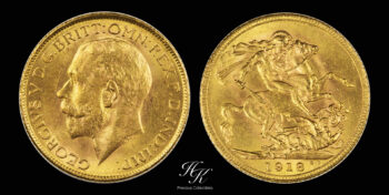 Sovereign “1918 I”  India mint scarce “King George V” UNCIRCULATED India