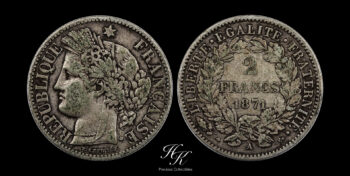 Silver 2 Francs 1871 France