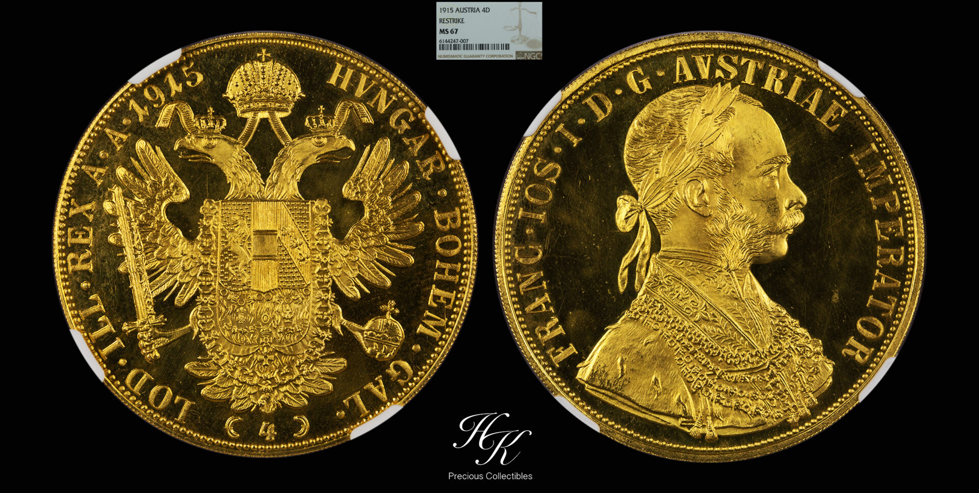 1915 restrike ms67 4 ducat