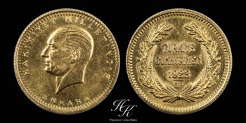 Gold 100 Kurus 1923 / 69 Ataturk Turkey