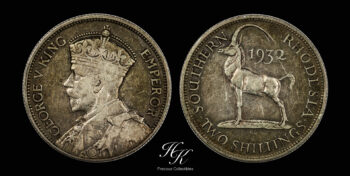 Silver 2 Shillings 1932 “George V” Rhodesia