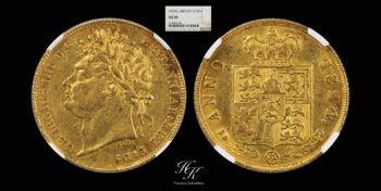 Gold half sovereign 1824 NGC AU55 “George IV” Great Britain
