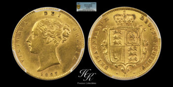 Gold half sovereign 1867 PCGS MS62 “VICTORIA” Great Britain