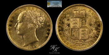 Sovereign 1882 Sydney “Shield” PCGS MS61 Australia