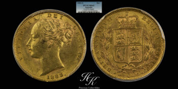 Sovereign 1883 Sydney “Shield” PCGS MS62 Australia