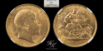 Gold half sovereign “Edward VII” NGC MS64 Great Britain