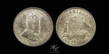 Silver One Shilling 1910 UNCIRCULATED “Edward VII” Australia
