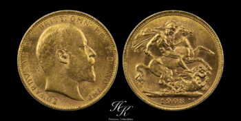 Gold UNCIRCULATED sovereign 1903 “Edward VII” Great Britain