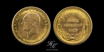 Gold 50 KURUS (1/2 Lira) 1923 / 48  ” Kemal ” Turkey